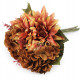 Umělá kytice chryzantéma, hortenzie, , 1 svaz, oranžová